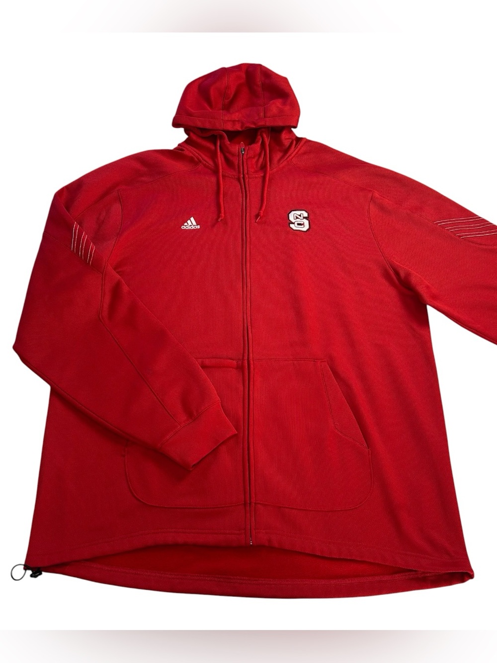 Adidas NC State Wolfpack Men’s Climawarm Full-Zip Hooded Jacket Red NCAA sz 2XL
